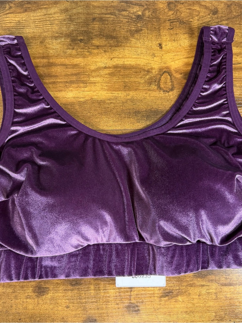 Torrid Curve Size 3 Purple Velvet Bralette Crop Top Stretch Plus Size